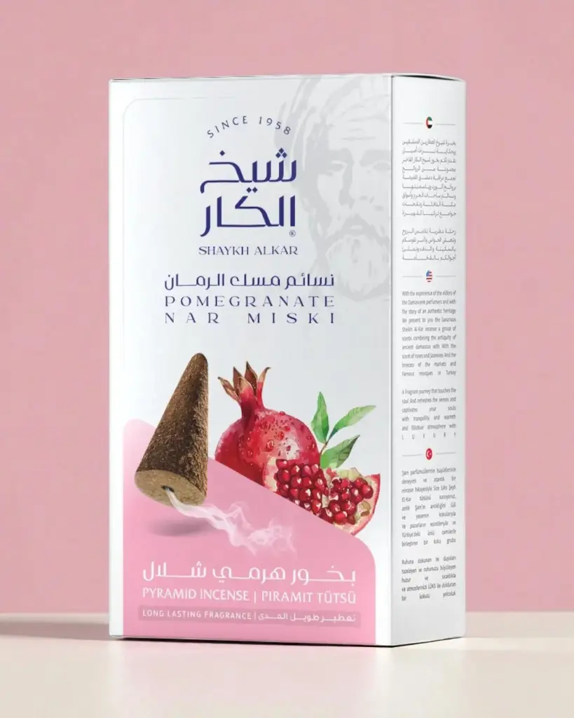 بخور هرمي شلال بنسائم مسك الرمان